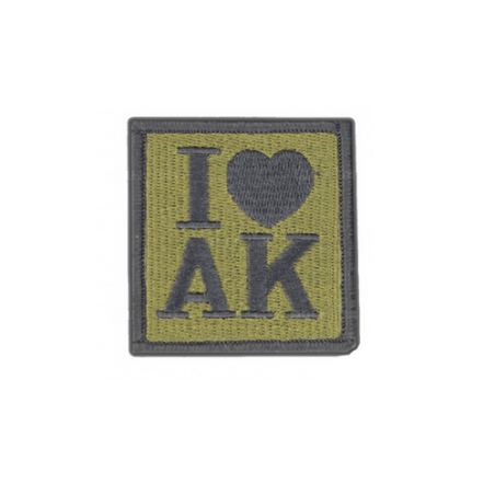 ACM Patch Brodé I Love AK Vert/Noir 60x60mm