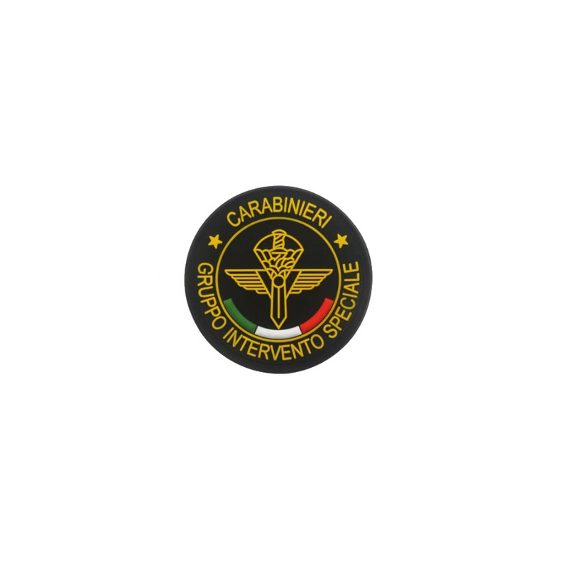 ACM Patch PVC Italie Carabinieri Gruppo Intervento Speciale Noir/Jaune 80mm