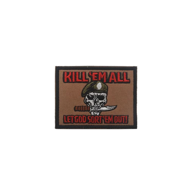 ACM Patch Brodé Kill'Em All Rouge/Tan 80x60mm