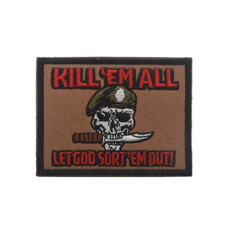 ACM Patch Brodé Kill'Em All Rouge/Tan 80x60mm