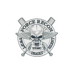 ACM Patch Brodé Force Recon Blanc/Noir 100mm