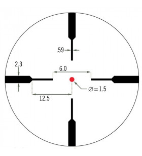 Vortex Optics Crossfire II 1-4X24 V-Brite Rét:Rouge