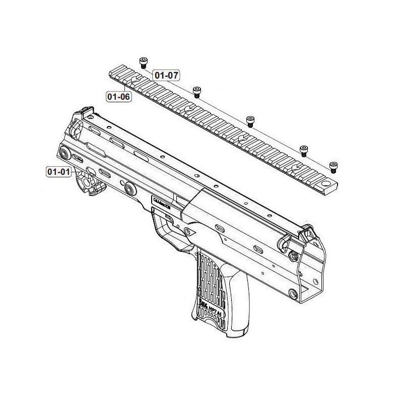 VFC Corps AEG H&K MP7 SMG Origine Part: 01-01/06 (2.6393)