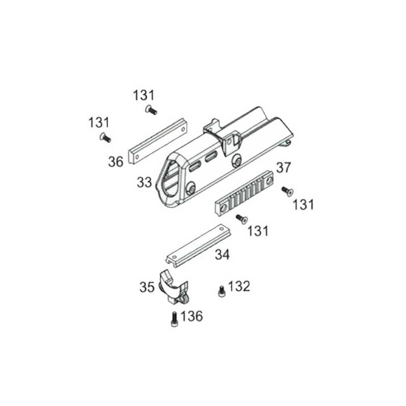 WE Garde Main Complet G39/G36C GBBR Part:33