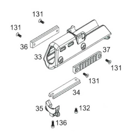 WE Garde Main Complet G39/G36C GBBR Part:33