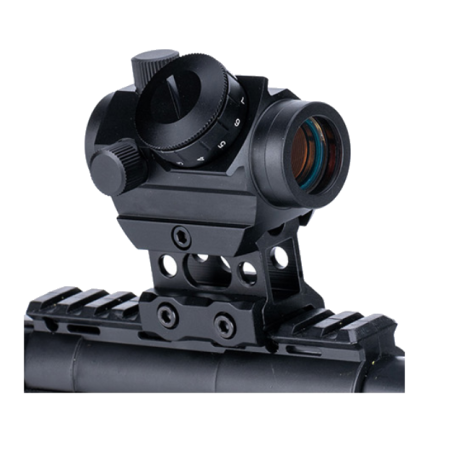 Tactical OPS Red Dot T1 Montage ajouré Flexline Black Réticule : Rouge