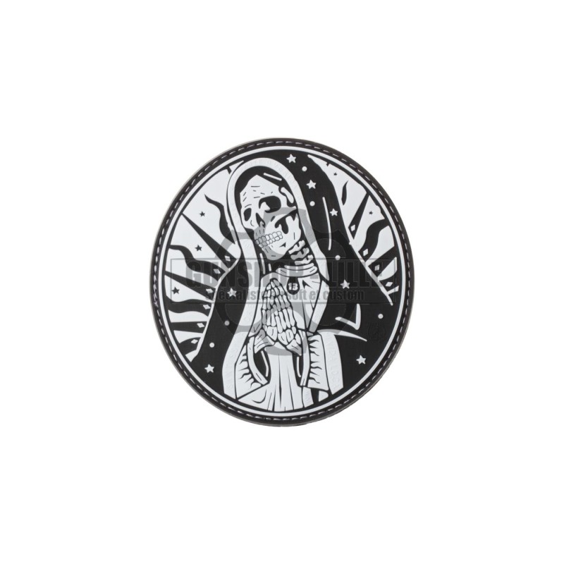 JTG Santa Muerte Rubber Patch PVC Bk/Wh 90x85mm