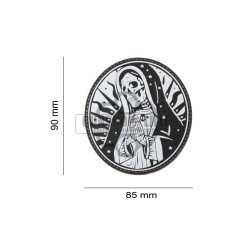 JTG Santa Muerte Rubber Patch PVC Bk/Wh 90x85mm