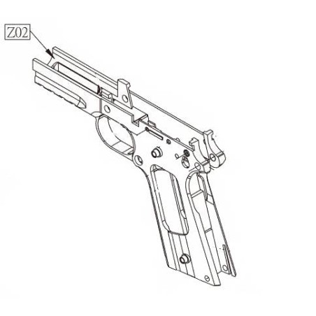 Swiss Arms KWC Chassis Métal 1911 Tan GBB