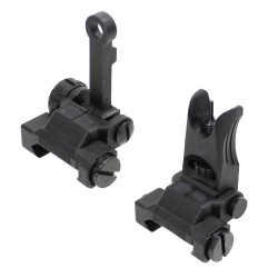 S&T Front & Rear Sight Folding Polymère Type: Kac Bk