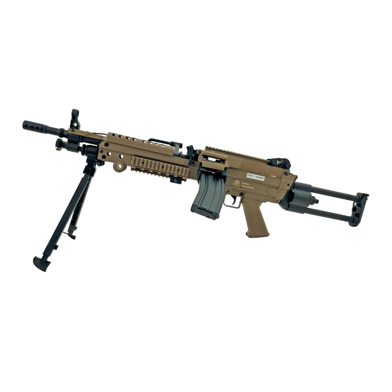 FN M249 Para AEG Electronic Trigger Tan Nylon 300BBs 1.2J