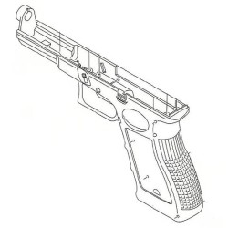 Cyma Frame ABS Black CM.030 Glock 18C AEP (Reconditionné)