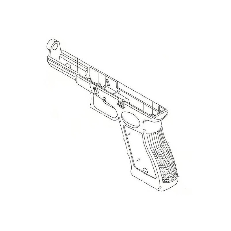 Cyma Frame ABS Black CM.030 Glock 18C AEP (Reconditionné)