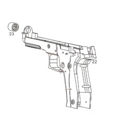 Cyma Gun Body Bk CM.122 Sig P226 Part:22&23 AEP Origine (Reconditionné)