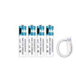 ACM 4 Piles AAA 1.5V 1000mWh Rechargeable USB