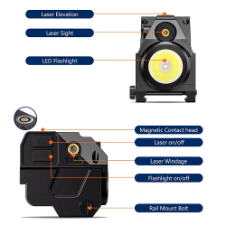 ACM Combiné Lampe Laser Vert GBB Montage Picatinny USB Magnétique