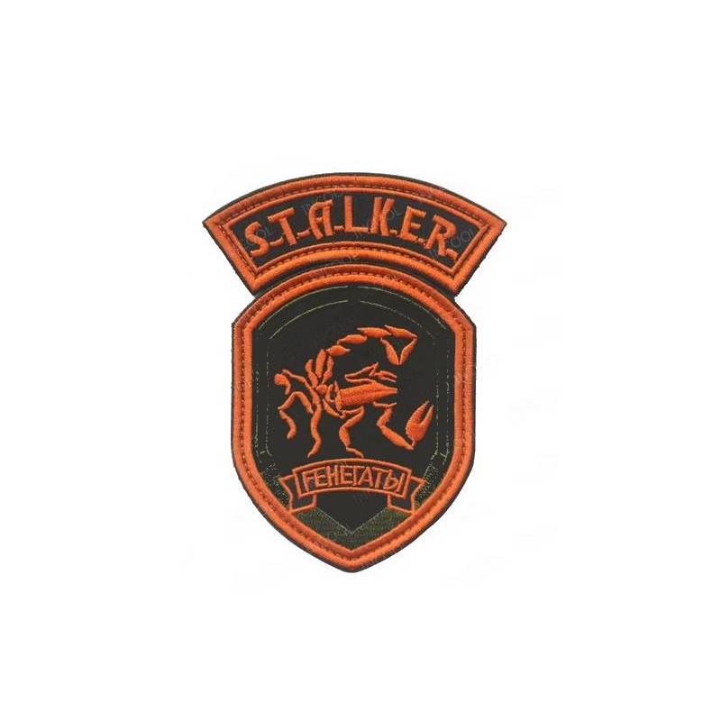 ACM Patch Brodé Russe STALKER Orange/Noir/OD 115x90mm x2 Pieces