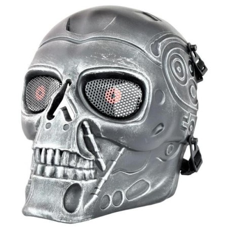 ACM Masque Grillagé Terminator T800 Souple Noir/Silver