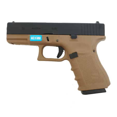 WE G19 Gen.4 Noir/Tan Gaz 20BBs 1j