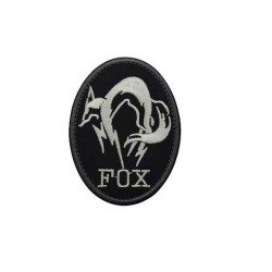 ACM Patch Brodé Fox Ovale Gris/Noir 85x65mm