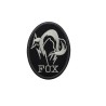 ACM Patch Brodé Fox Ovale Gris/Noir 85x65mm