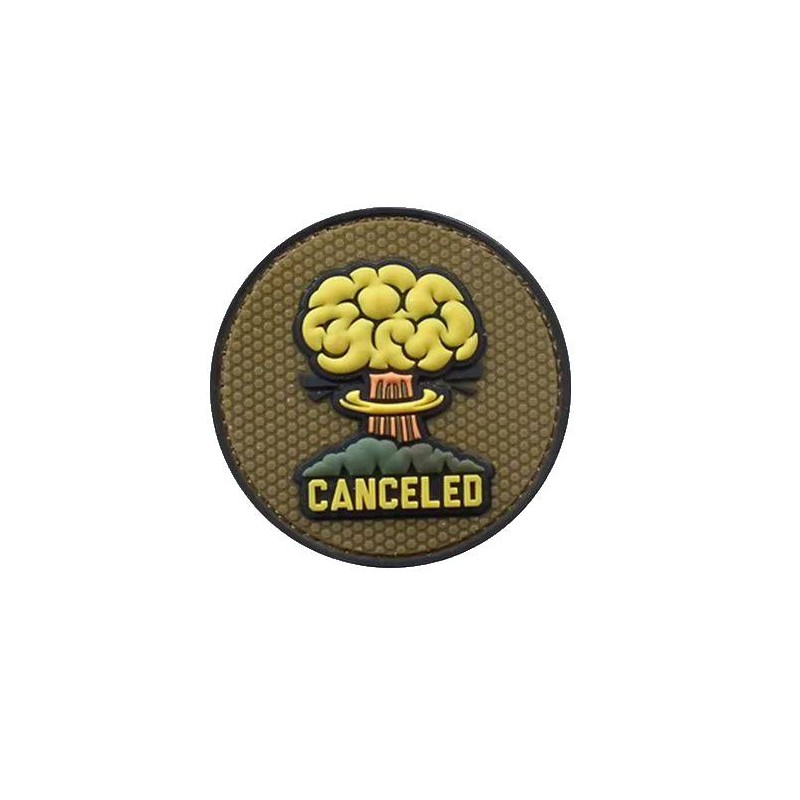 Patch PVC Canceled Nucléaire Marron/Jaune 80mm