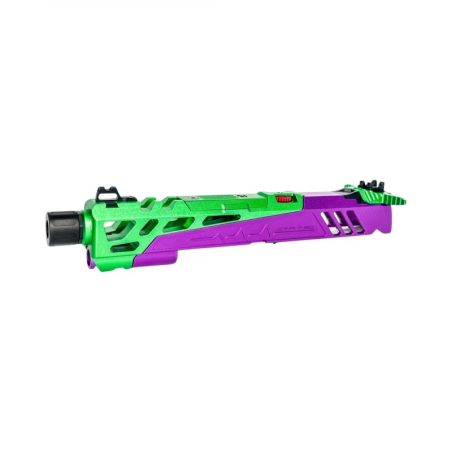 CTM.TAC CNC Alu Flatline Split slide TM Hi-capa 5.1 Purple/Green