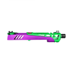 CTM.TAC CNC Aluminum slide Flatline Split slide TM Hi-capa 5.1 Purple/Green