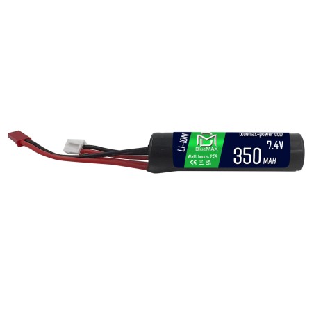 Li-Ion 7.4V 350Mah Bec / JST Mono Cylindre HPA