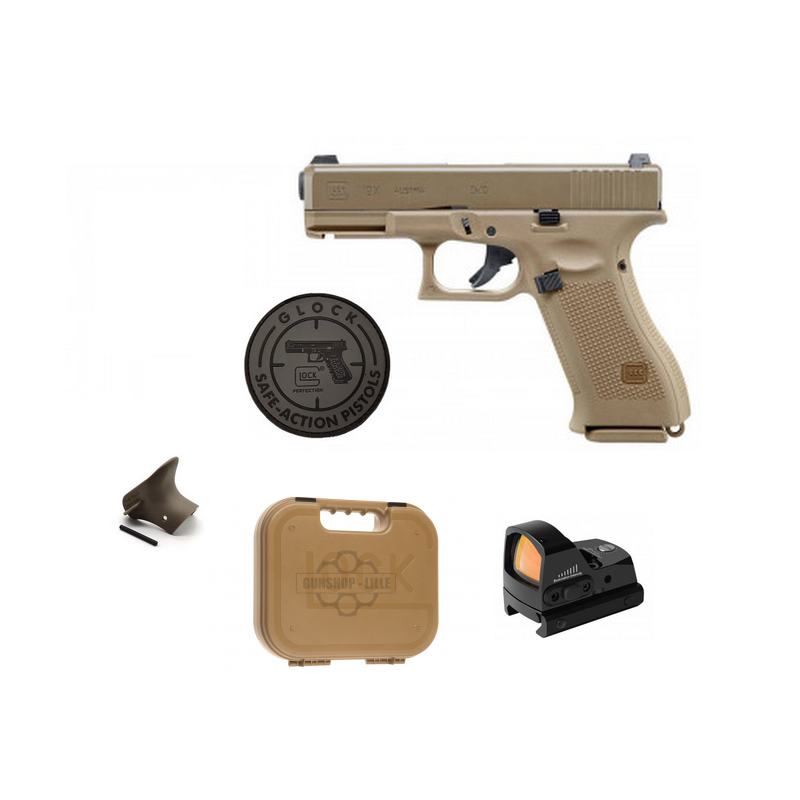 Pack Umarex Glock 19X Gen.5 Gaz Tan 22BBs 1J