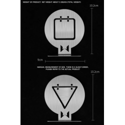 WoSport Cible / Set of Steel Targets 10x9cm x6 pcs Silver