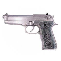 WE M9 Eagle V2 Silver Semi et Full Auto Gaz 25BBs 1J (MO17)