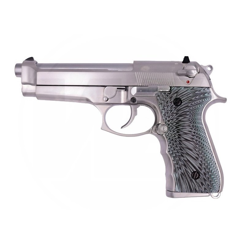 WE M9 Eagle V2 Silver Semi et Full Auto Gaz 25BBs 1J (MO17)