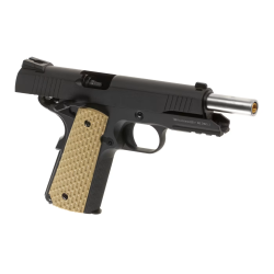 WE 1911 Kimber Desert Warrior Noir/Tan Gaz 15BBs 1J