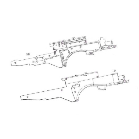 Cybergun Body / Corps Flans Lateraux FAMAS Ref:400906/400907 AEG Part-107&114