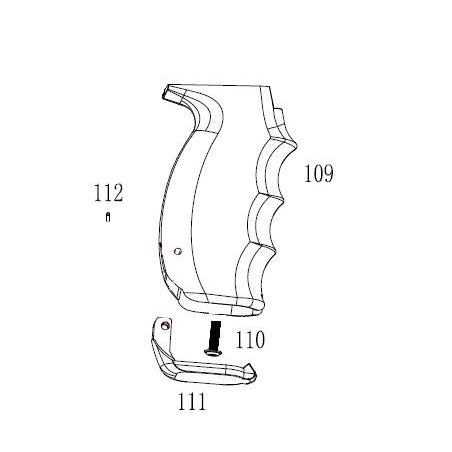 Cybergun Poignée / Pistol Grip FAMAS Ref:400906/400907 AEG Part-109à112