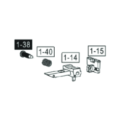 ASG Dan Wesson 715 Mire Arriere Bk Part:1-14/1-15