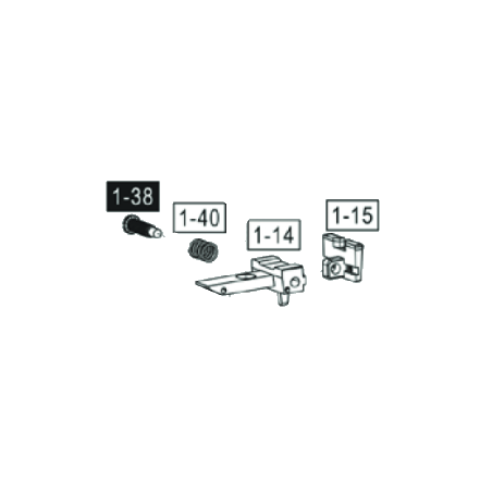 ASG Dan Wesson 715 Mire Arriere Bk Part:1-14/1-15