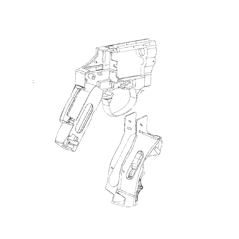 ASG Dan Wesson 357 Corps / Body Silver Part:1-01/1-05