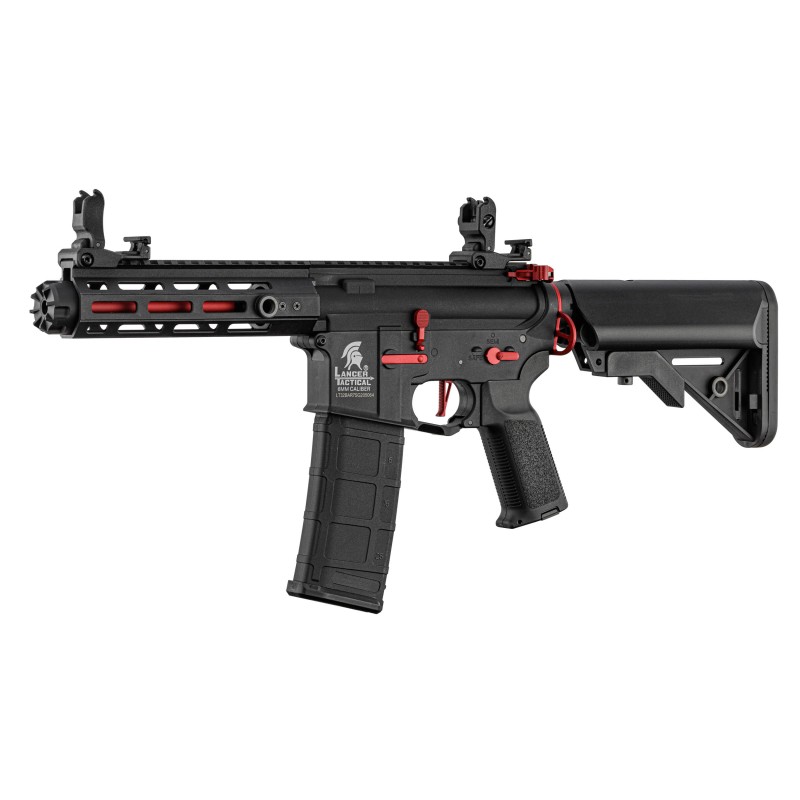 Lancer Tactical LT-32 M4 Hellion 7" Noir/Rouge 120BBs 1J