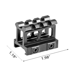 ACM Réhausse Ajouré T1 Picatinny 3 Slot / 4x3cm Métal Noir