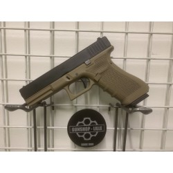 GS2.0 Custom WE G17 Noir/Tan Gen.4 Gaz 24BBs 1J / Stippling Laser Frame