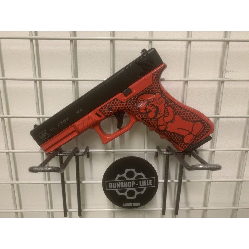 GS2.0 JS Tactical G18C Mario Noir/Rouge Mario Gen.3 Gaz 25BBs 1J