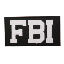 ACM Patch FBI Brodé Blanc/Noir 160X85mm