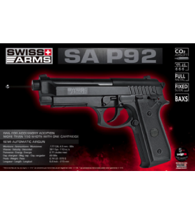 Swiss Arms PT92 Metal Co2 BAX 4.5mm 1.99J