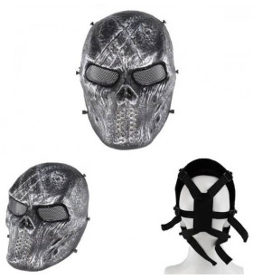 ACM Masque Grillagé Tactical Skull Silver