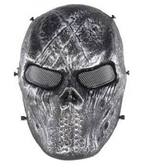 ACM Masque Grillagé Tactical Skull Silver