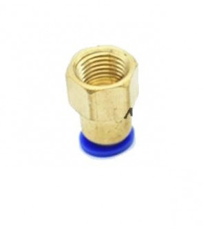 ACM Raccord 1/8 NPT Femelle Métal - Macroline 6mm Femelle PVC Bleu