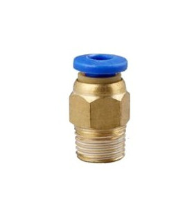 ACM Raccord 1/8 NPT Male Laiton - Macroline 4mm Femelle PVC Bleu