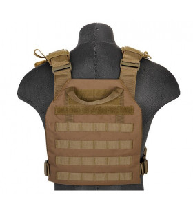 Lancer Tactical Gilet Leger Plate Carrier Coyote Brown 1000D